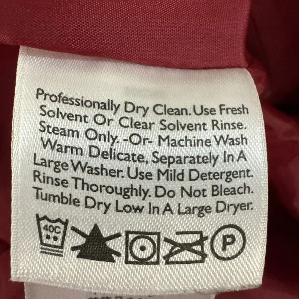Eddie Bauer Women's S Premium Goose Down Puffer Vest Maroon Red Full Zip Quilted